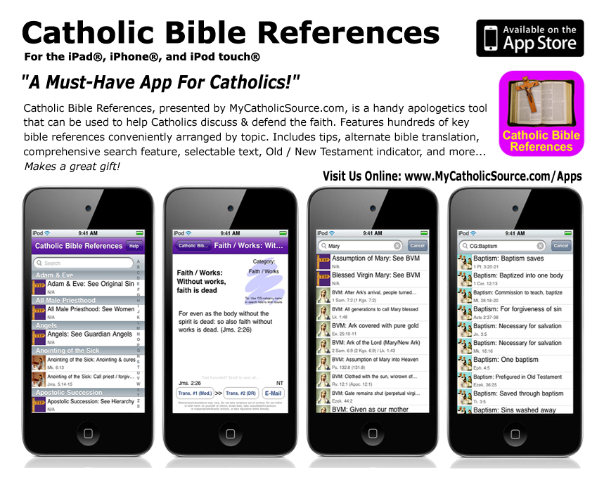 Catholic Bible References - For the iPad�, iPhone�, and iPod touch� (Click here for more information)