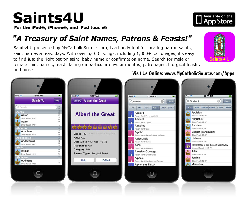 Saints4U - For the iPad�, iPhone�, and iPod touch� (Click here for more information)