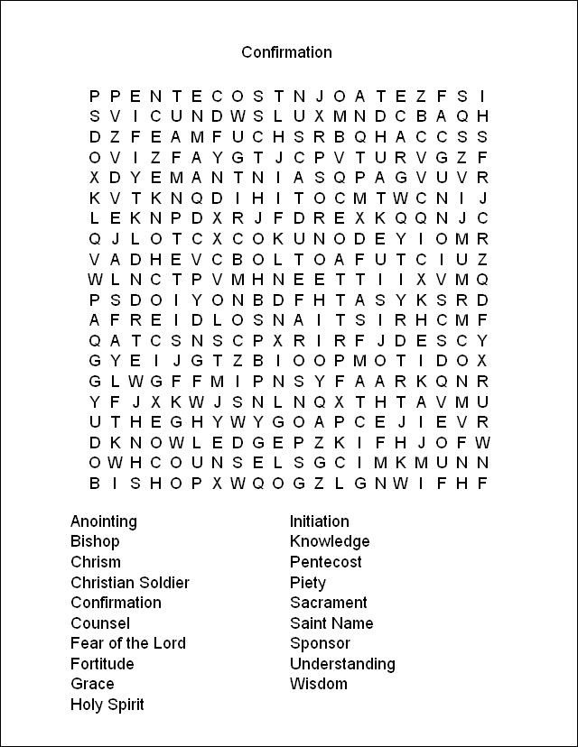 Word Search Puzzle