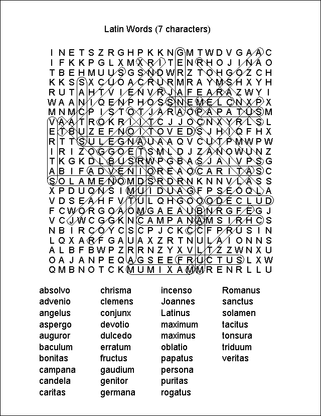 Word Search Puzzle