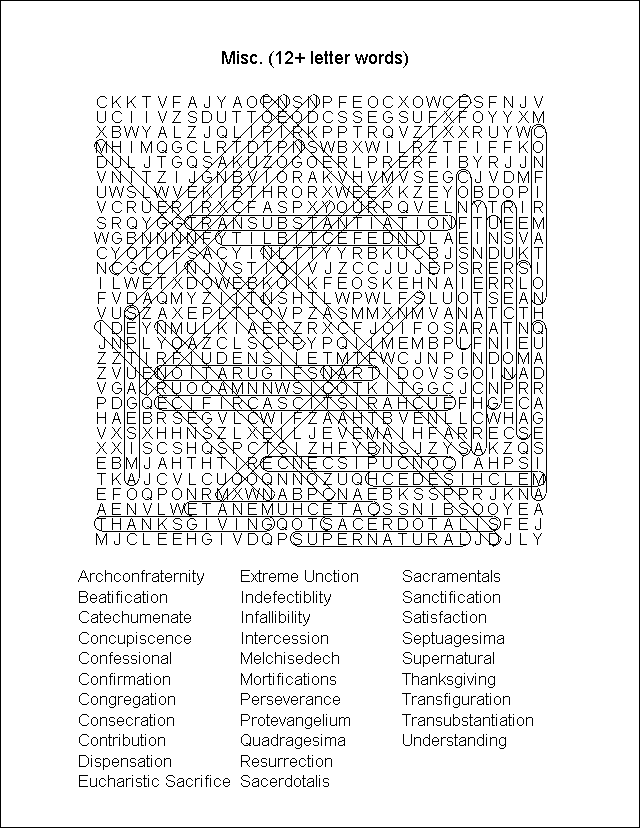 Word Search Puzzle