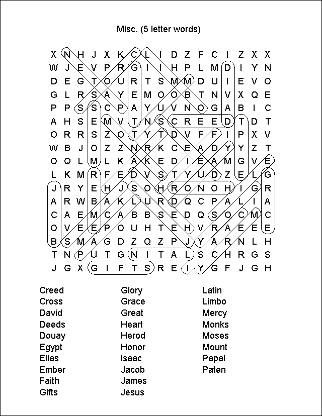 Word Search Puzzle