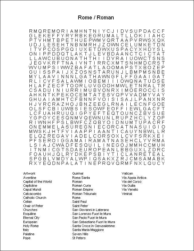 Word Search Puzzle