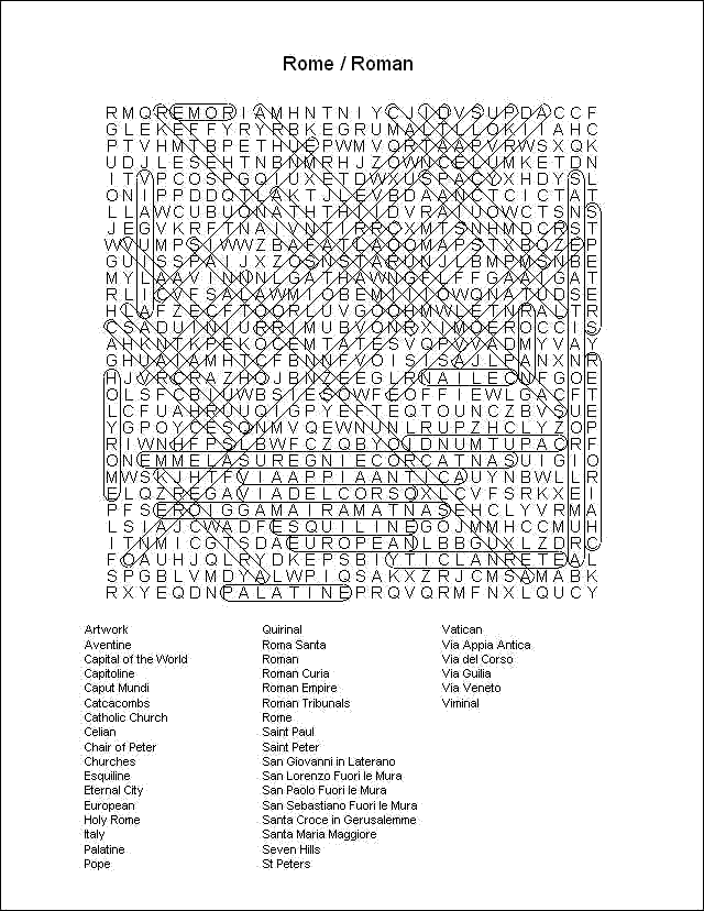 Word Search Puzzle