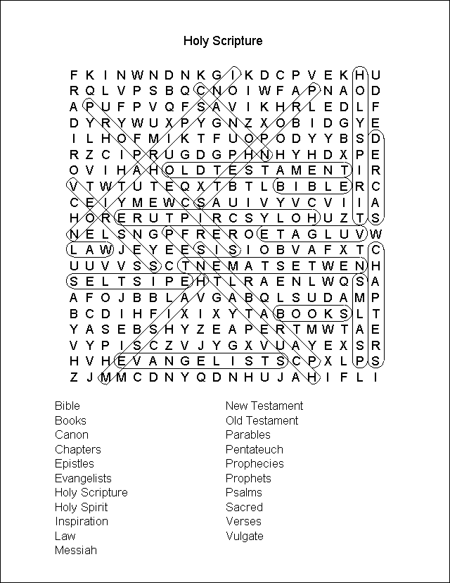 Word Search Puzzle