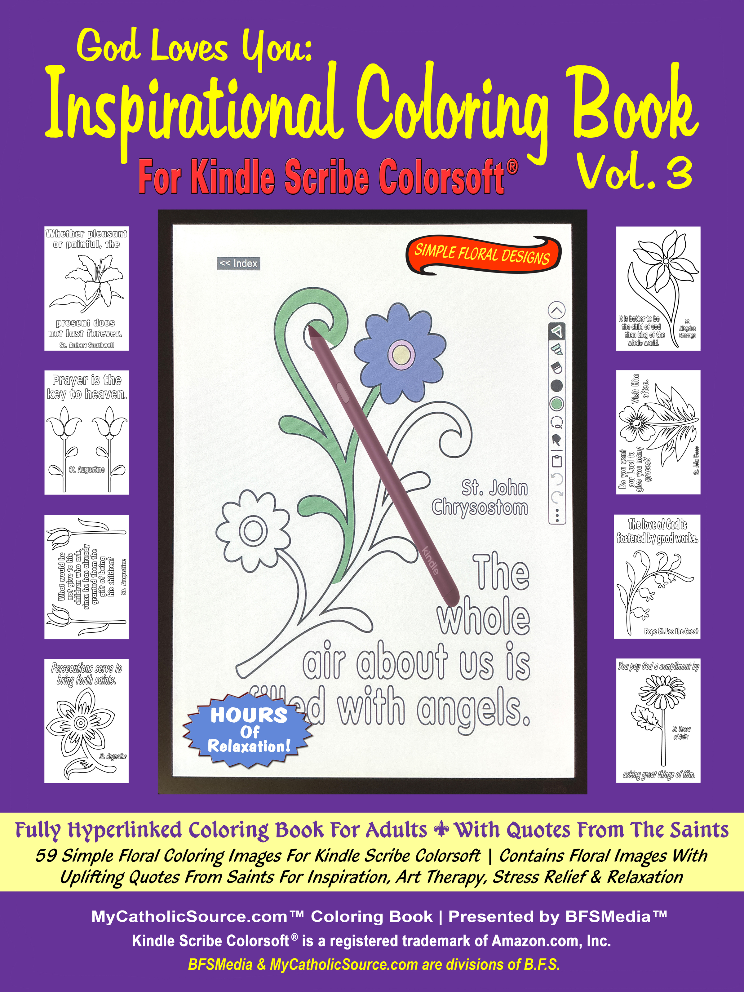 Inspirational Coloring Book For Kindle Scribe Colorsoft (Vol. 3)