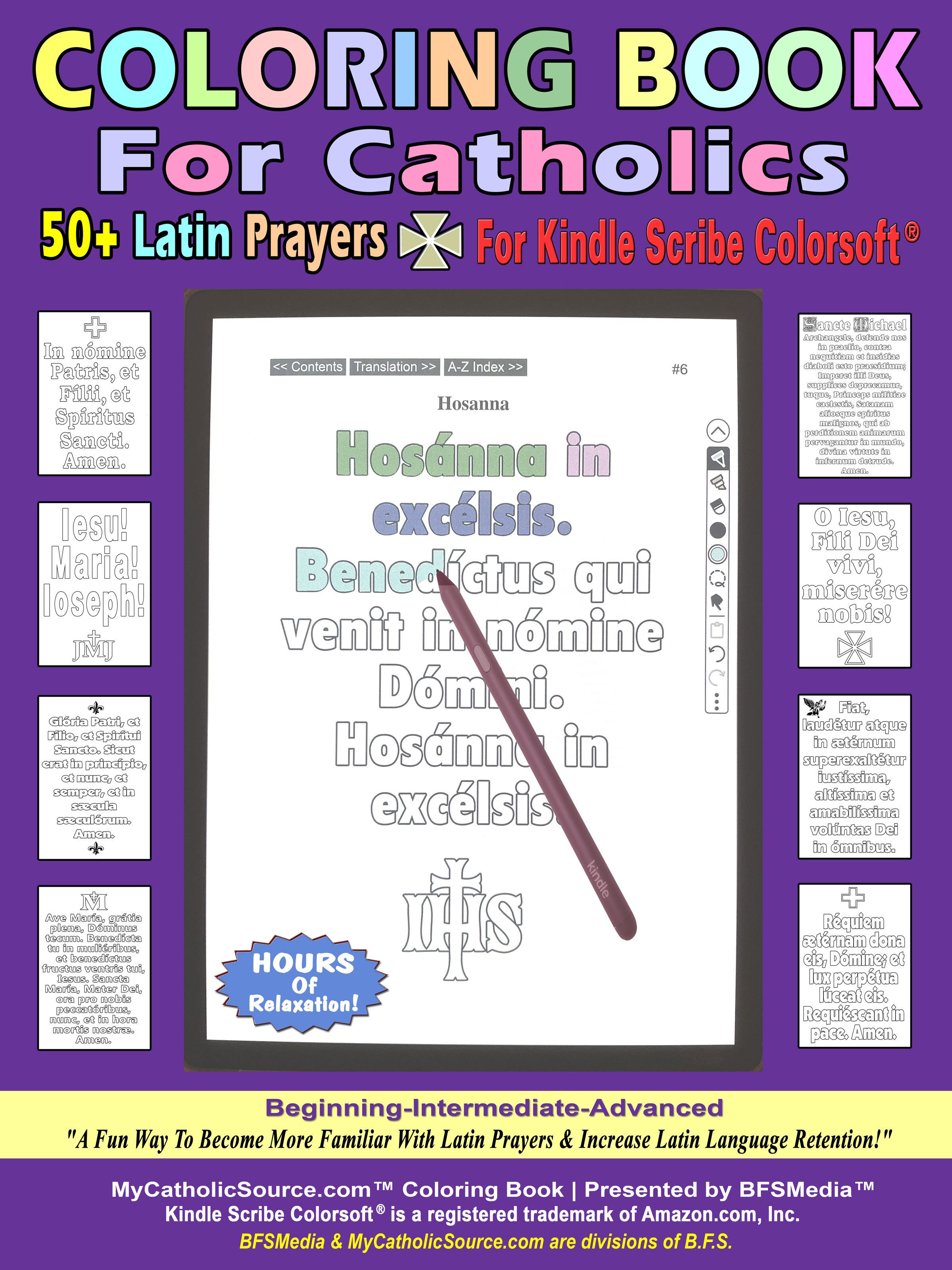 Latin Prayers Coloring Book For Kindle Scribe Colorsoft