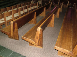 Kneeler-less Pews