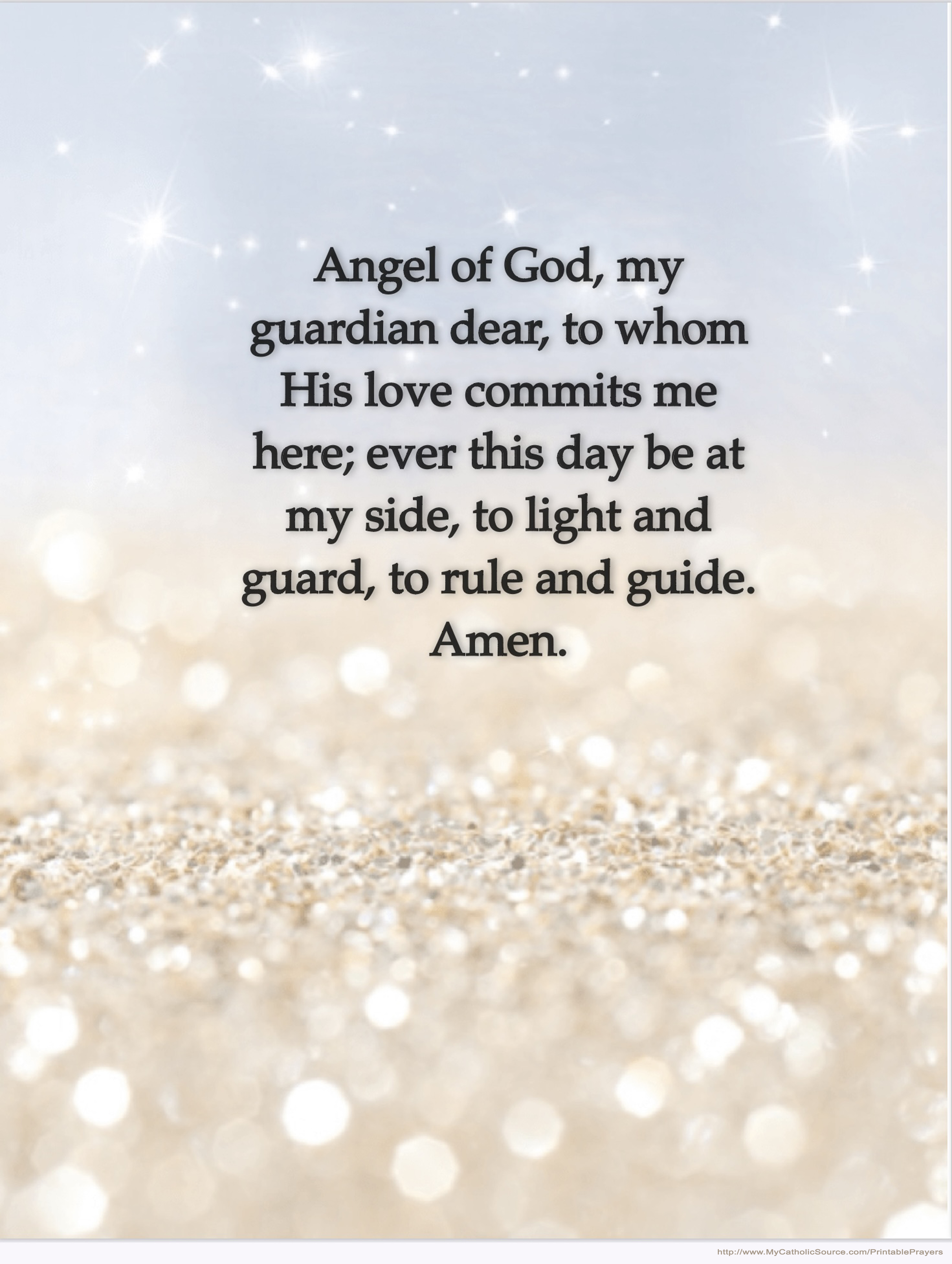 Printable Prayer (sample image)