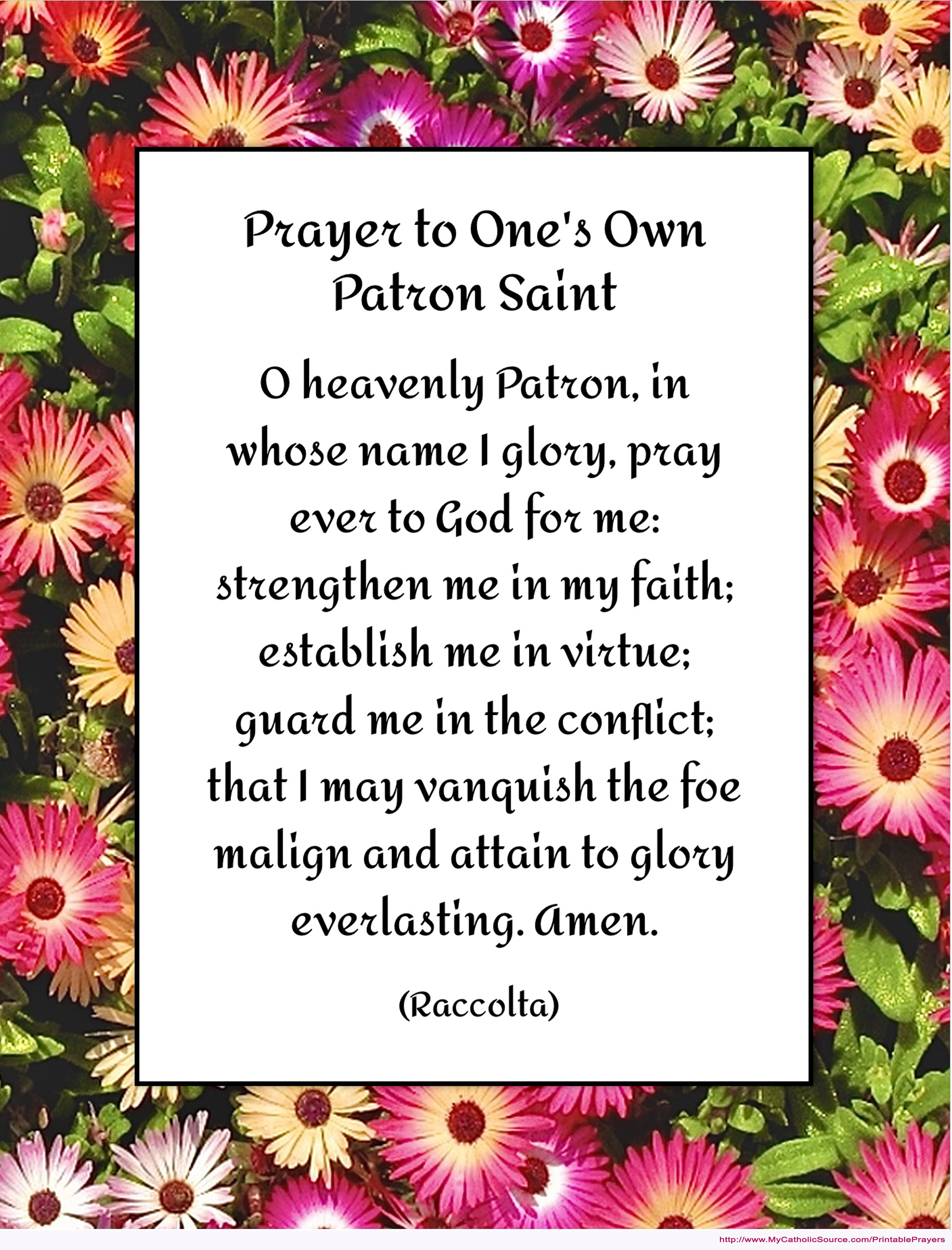 Printable Prayer (sample image)