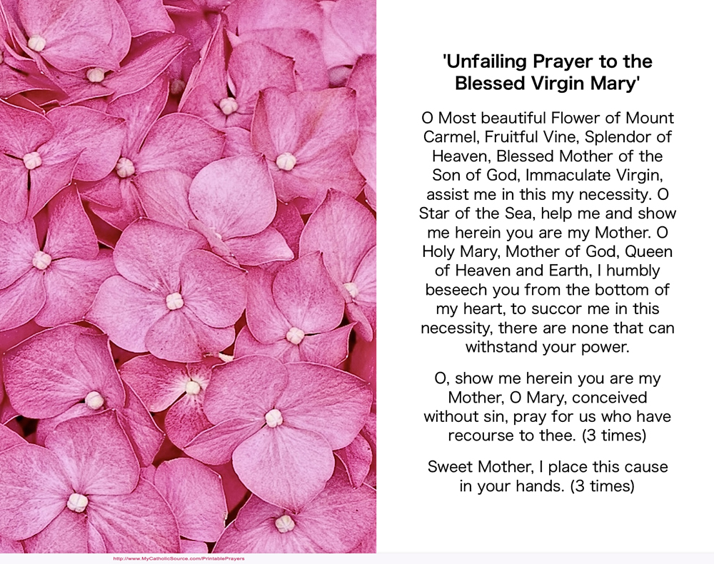 Printable Prayer (sample image)