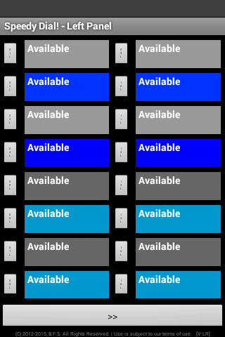 Speedy Dial! App (sample screen)
