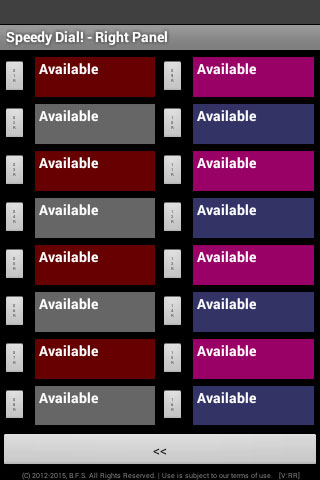 Speedy Dial! App (sample screen)