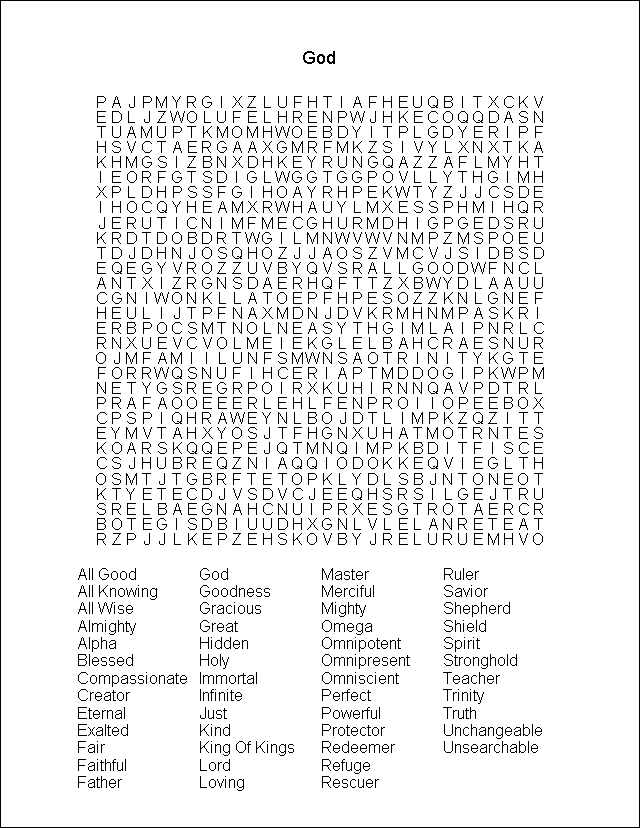 Word Search Puzzle