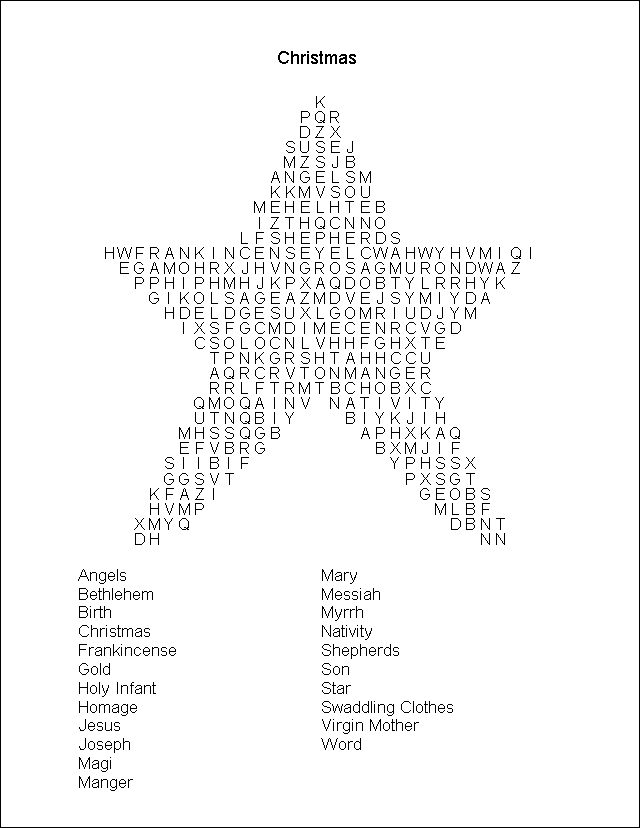 Word Search Puzzle