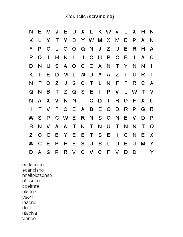 Word Search Puzzle