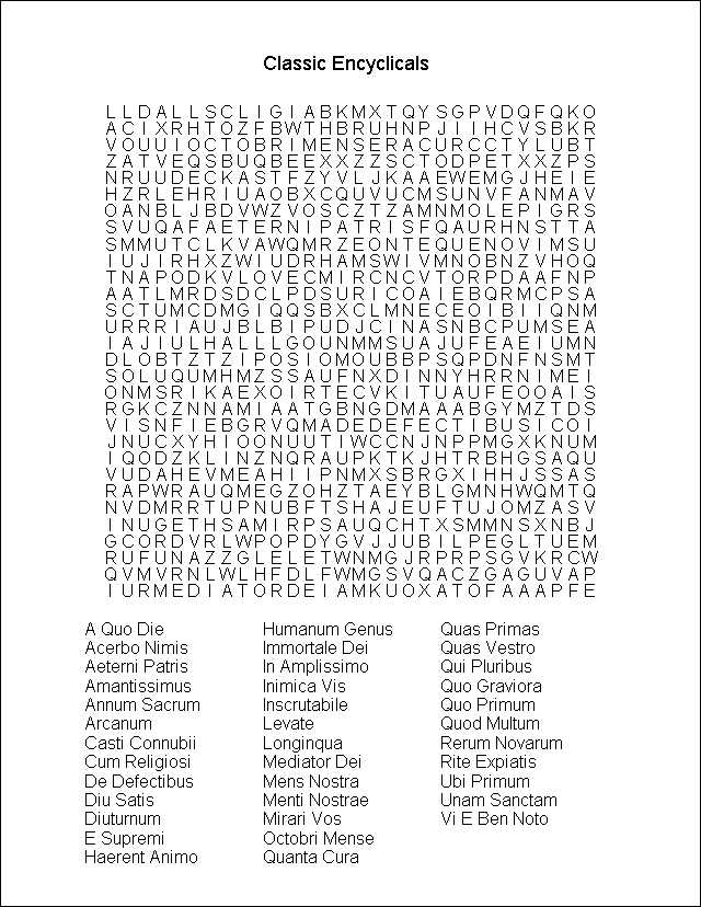 Word Search Puzzle