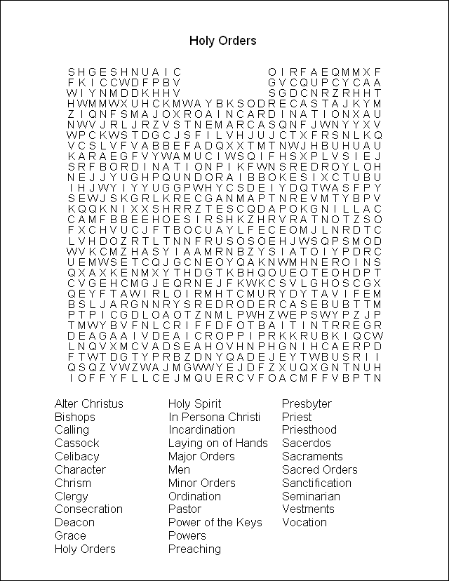 Word Search Puzzle