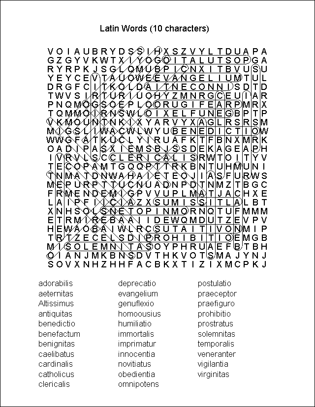 Word Search Puzzle