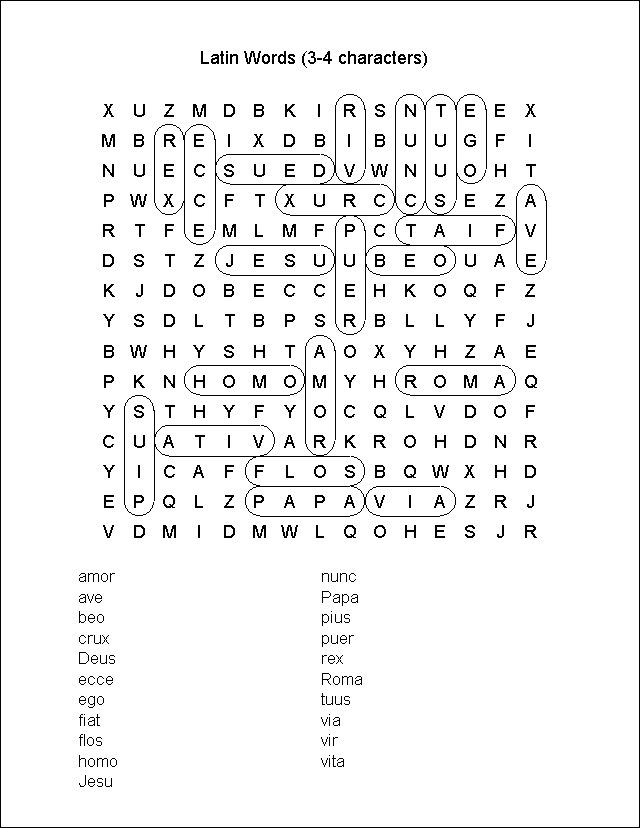 Word Search Puzzle