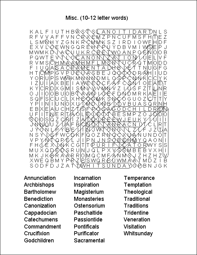 Word Search Puzzle