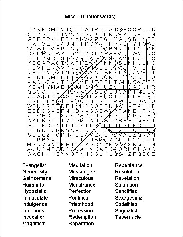 Word Search Puzzle