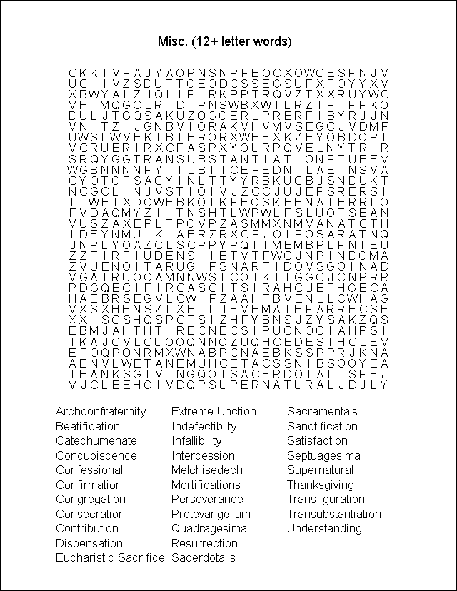 Word Search Puzzle