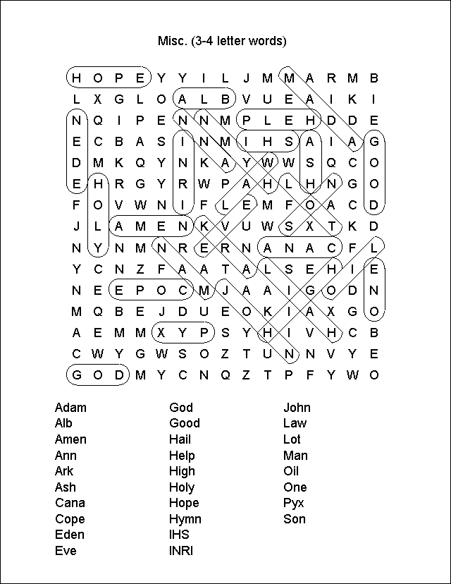 Word Search Puzzle