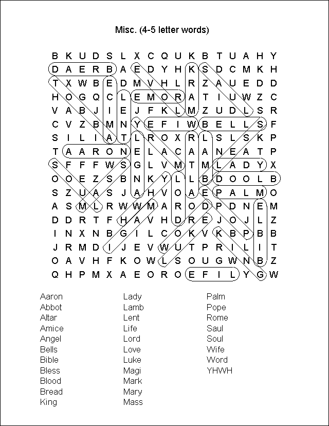 Word Search Puzzle