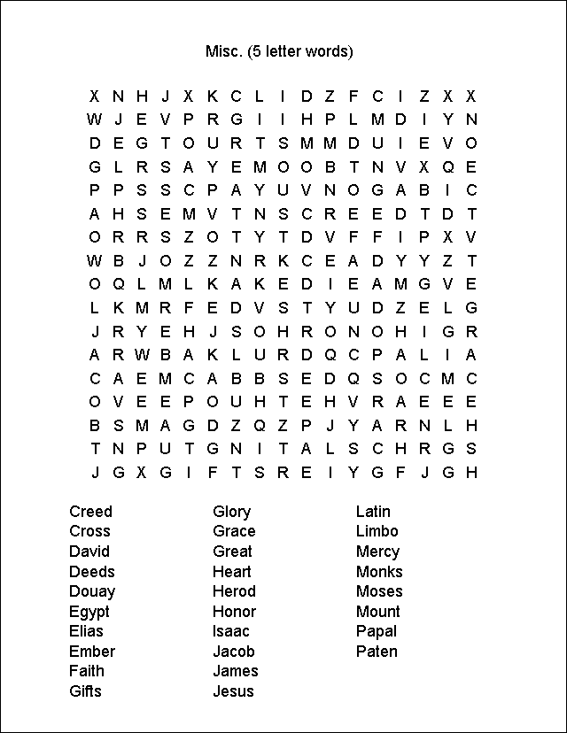 Word Search Puzzle