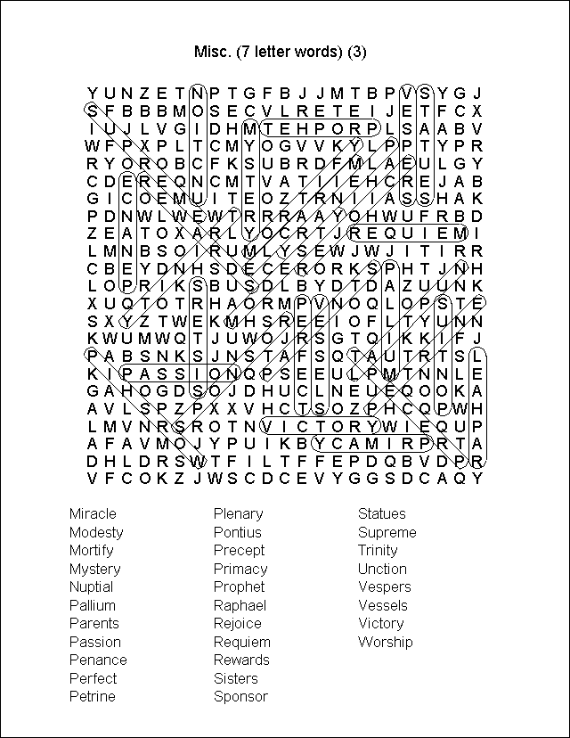 Word Search Puzzle