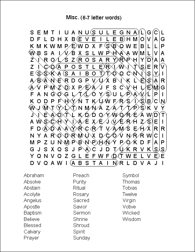 Word Search Puzzle