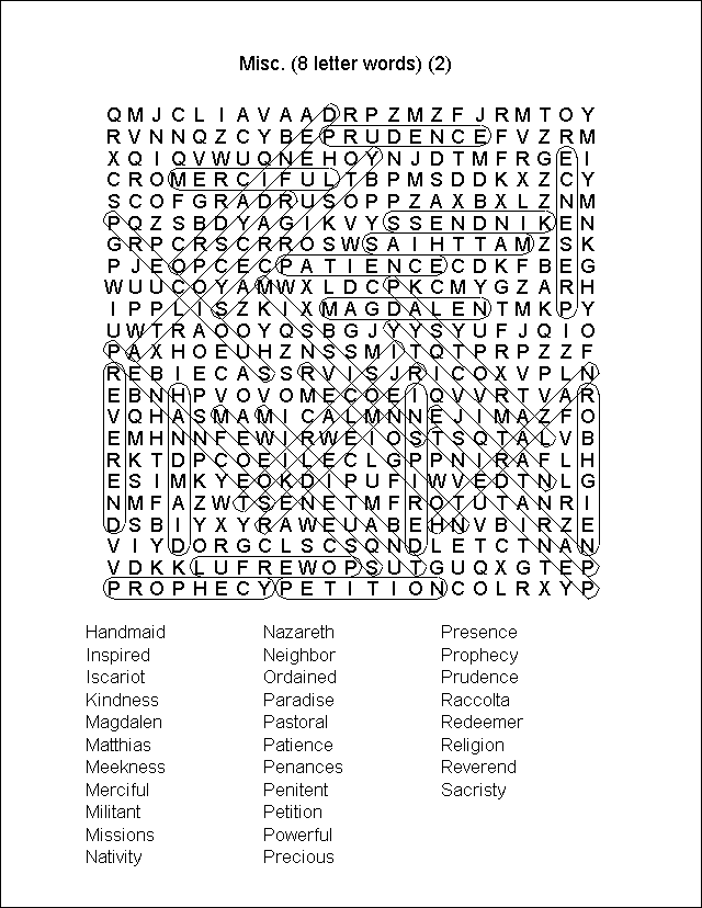 Word Search Puzzle