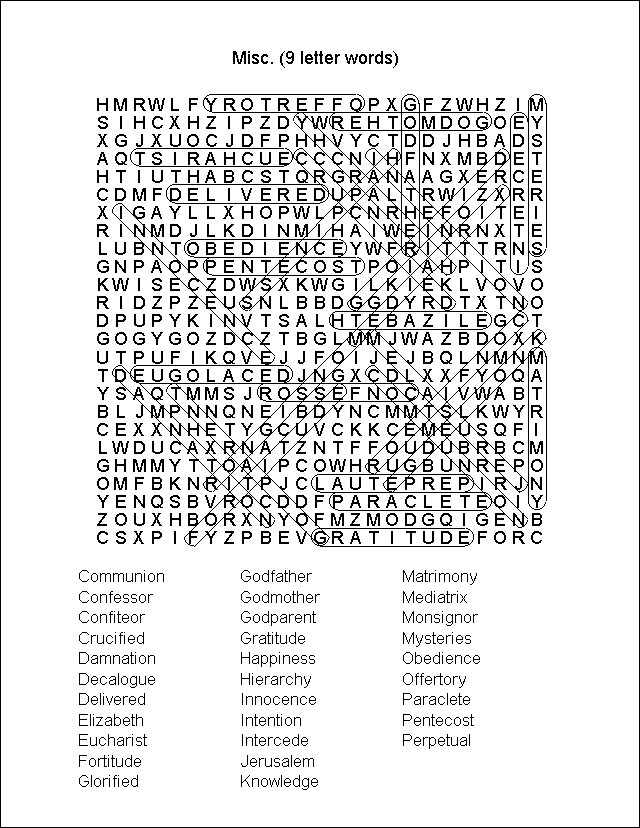 Word Search Puzzle