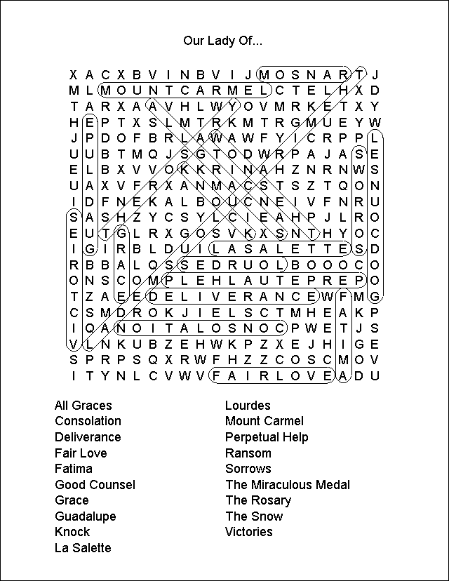 Word Search Puzzle