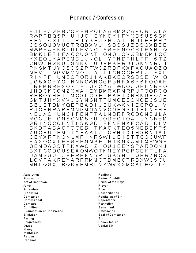 Word Search Puzzle