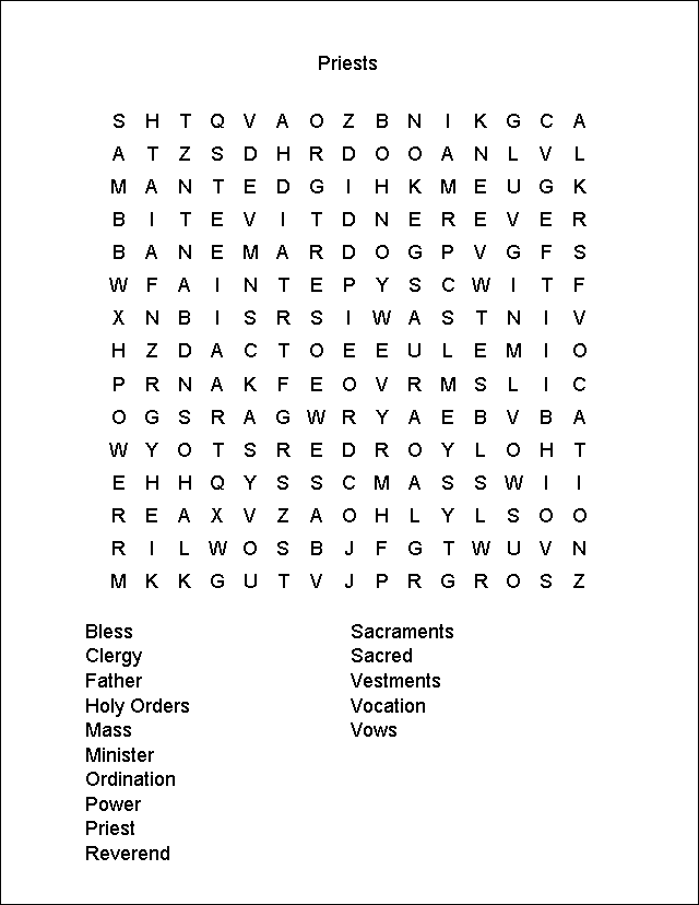 Word Search Puzzle