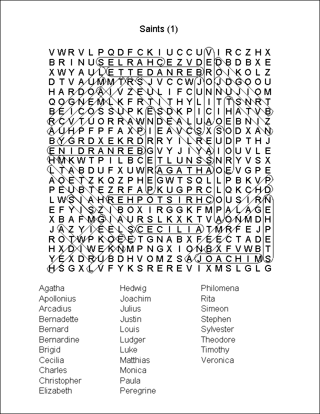 Word Search Puzzle