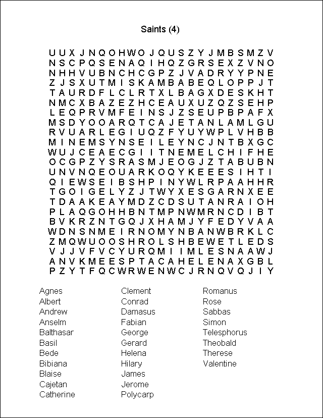 Word Search Puzzle