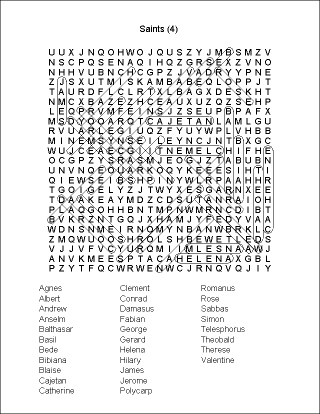 Word Search Puzzle