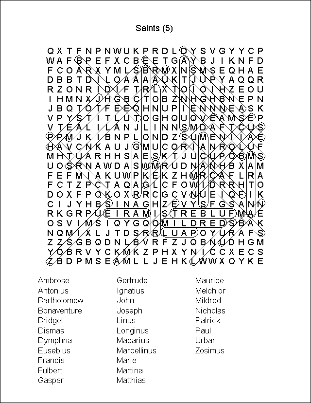 Word Search Puzzle