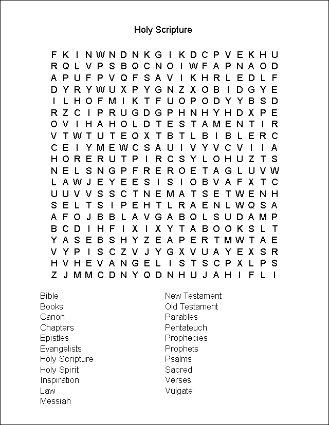 Word Search Puzzle