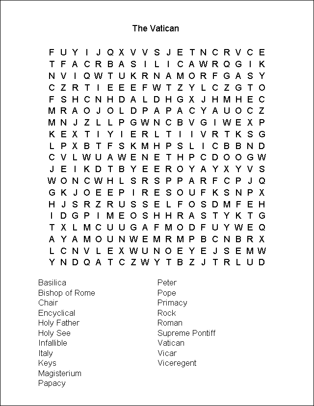 Word Search Puzzle